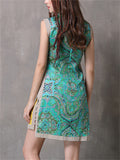 Women's Cute Linen Qipao Dress