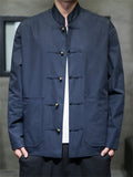 Men's Casual Stand Collar Windproof Relaxed Fit Jacket