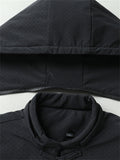 Men's Warm Tang Suit Style Quilted Coat with Detachable Hood