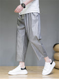 Loose Cozy Cotton Linen Ankle Length Casual Pants for Men