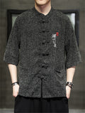 Men's Trendy Tang Suit Embroidered Half Sleeve Shirts