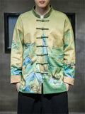 Men's Chinese Painting Nature Landscape Print Jackets