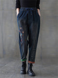 Women's Spring Regular & Winter Plush Lined Denim Pants