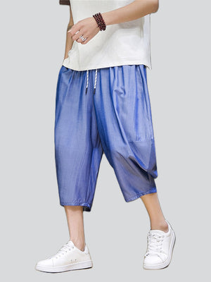 Men's Simple Thin Summer Smooth Cropped Pants