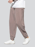 Men's Fashionable Two Color Checkered Pattern Pants