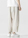 Men's Comfortable Linen Loose Solid Color Casual Pants