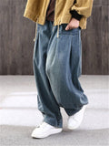 Loose Casual Retro Wide Leg Jeans With Pockets