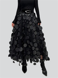 Women's Fashion Ultra Light Polka Dot Mesh Skirt