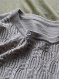 Casual Pullover 3/4 Sleeve Knitted Shirt for Women