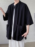 Chinese Style Cotton Linen Cozy Summer Men's Short Sleeve Shirt