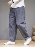 Male Chinese Style Jacquard Trendy Baggy Pants