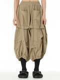 Women's Big Size Oversized Pleated Lantern Pants