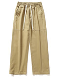 Men's 100% Cotton Simple Cozy Straight-Leg Long Pants