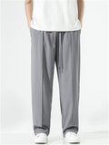 Men's Summer Wear Silky Texture Breathable Casual Long Pants