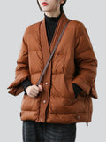 Female Light Chic Winter Short White Duck Down Coats