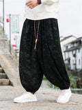 Baggy Corduroy Bamboo Jacquard Pants for Men