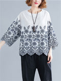 Summer Elegant Hollow Out Design Cozy Half Sleeve Shirt for Women