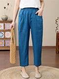 100% Linen Extra Loose Tapered Pants for Women