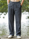 Men's Retro Summer Cotton Linen Drawstring Pants