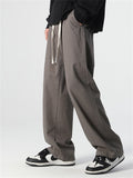 Men's 100% Cotton Simple Cozy Straight-Leg Long Pants