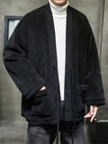 Stylish Windproof Warm Corduroy Fluffy Coat for Men