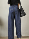 Durable Women's High Waisted Wide Leg Jeans