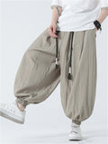 Men's Harajuku Baggy Braided Drawstring Harem Pants