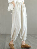 Ethnic Baggy Loose Summer Cotton Linen Pants for Women