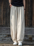 Women's Plain Linen Keep Warm Plush Liner Winter Long Pants