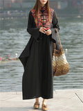 Ethnic Embroidered Bell Sleeve Dresses for Ladies