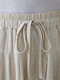 Summer Relaxed Linen Yoga Wide Leg Pants for Women