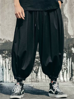 Oversized Ankle Band Lantern Pants for Male