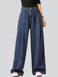 Durable Women's High Waisted Wide Leg Jeans