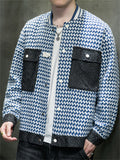 Men's Trendy Chest Pocket Button Up Plaid Jacket