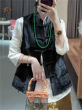 Chinese Pavilion Embroidered Vest Jacket for Women