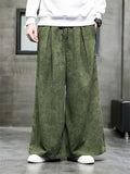 Men's Corduroy Leisure Drawstring Wide Leg Pants