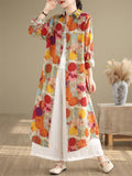 Casual Colorful Polka Dot Print Long Shirt Dress for Women