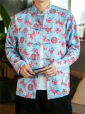 Men's Autumn Cozy Long Sleeve Buttom Up Retro Jacket