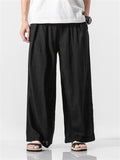 Summer Men's Simple Loose Drawstring Beach Pants