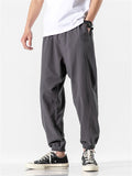 Summer Super Soft Cotton Linen Large Size Yoga Pants for Men