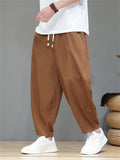 Breathable Ice Silk Ankle Tied Casual Pants for Men