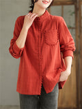 Women's Temperament Sweet Solid Color Shirts