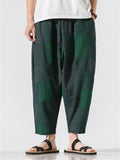 Large Size Plaid Printed Casual Pants for Men