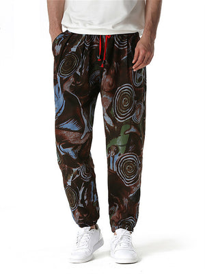 Personalized Printed Front Drawstring Men's Casual Jogger Sweatpants