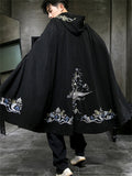 Men's Cosplay Costume Hooded Embroidered Cloak Coats