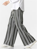 Men's Autumn Winter New Baggy Striped Pants