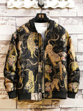 Men's Crane & Tiger Printed Embroidered Jackets