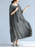 Cozy Oversized Multi-Layer Irregular Hem Dress for Women