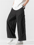 Men's Leisure Workwear Multi-Pocket Straight Leg Pants