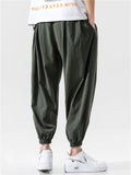 Harajuku Cotton Linen Oversized Sweatpants for Men